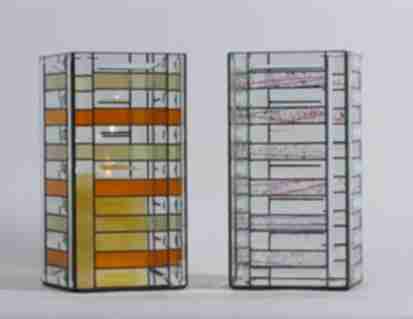 Vorlage f�r Tiffanyglas / Facetten -Windlicht